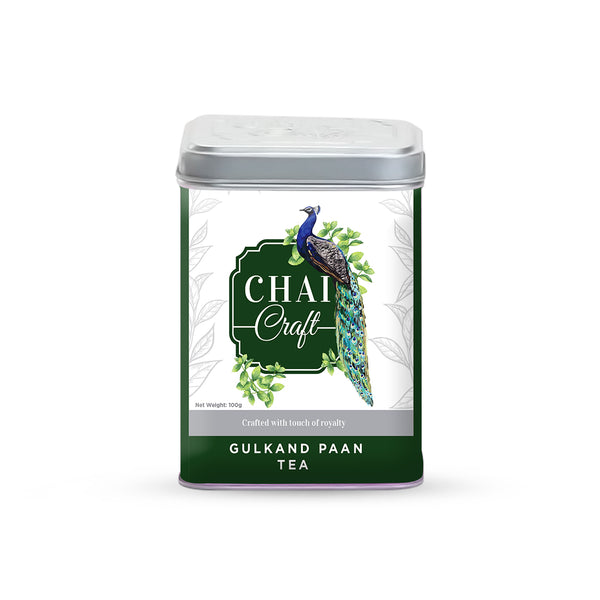 Gulkand Paan Loose Leaf Tea – 100g | fresh organic herbal tea
