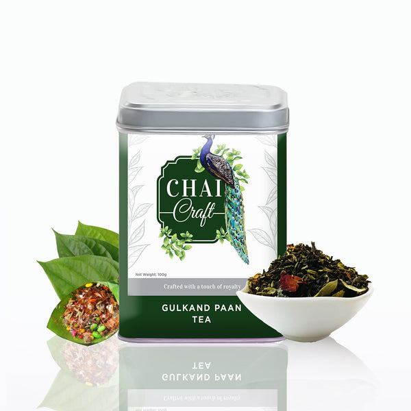 Gulkand Paan Loose Leaf Tea – 100g | fresh organic herbal tea