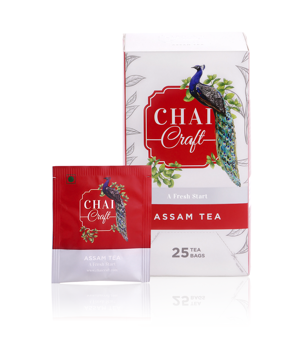 Chai Craft Assam Tea box of 25 and a single teabag