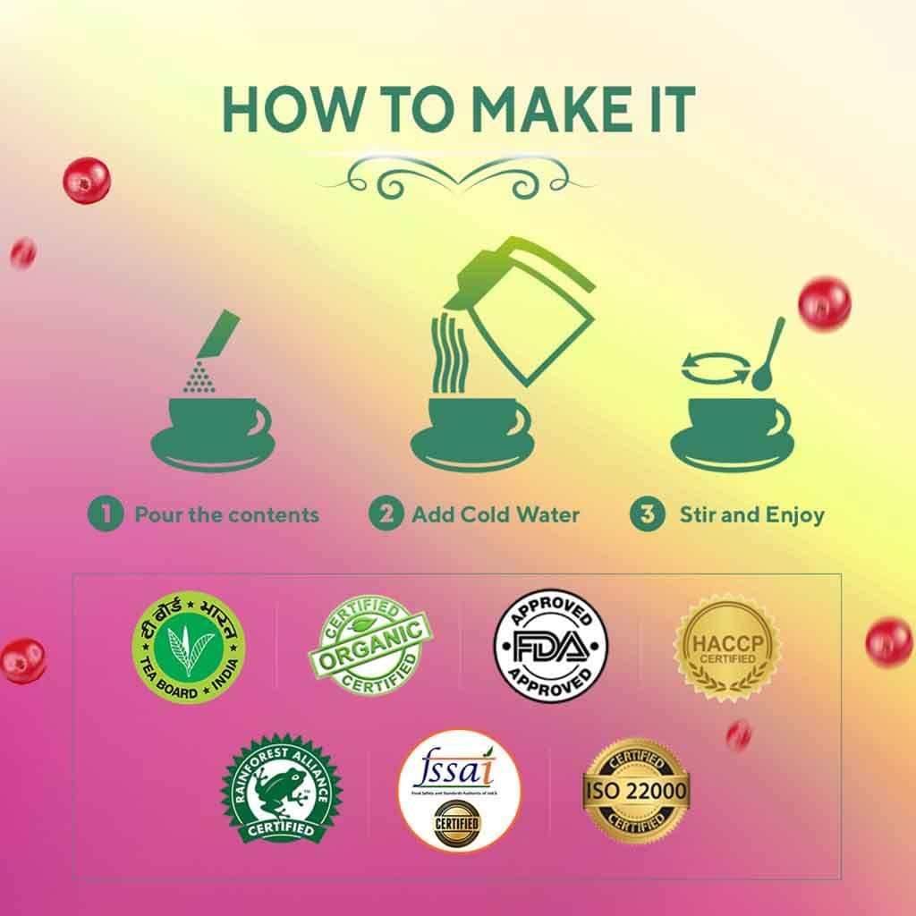 How to make Chai Craft Instant Cranberry Ice tea premix 