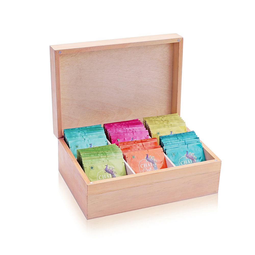 Boxful of Energy- Pine Jute Box with 30 Tea Bags