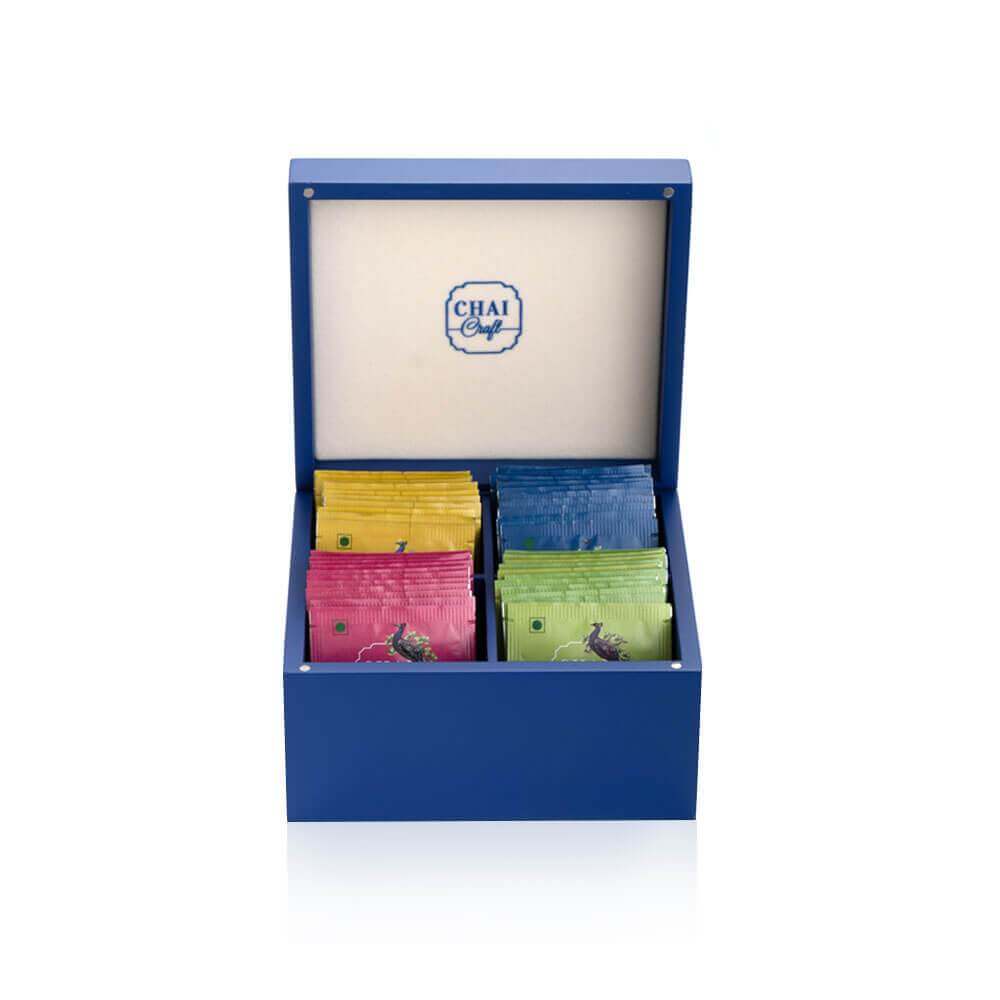 Boxful of Stories, an Assortment of 4 Favorite Teas in a Wooden Gift Box